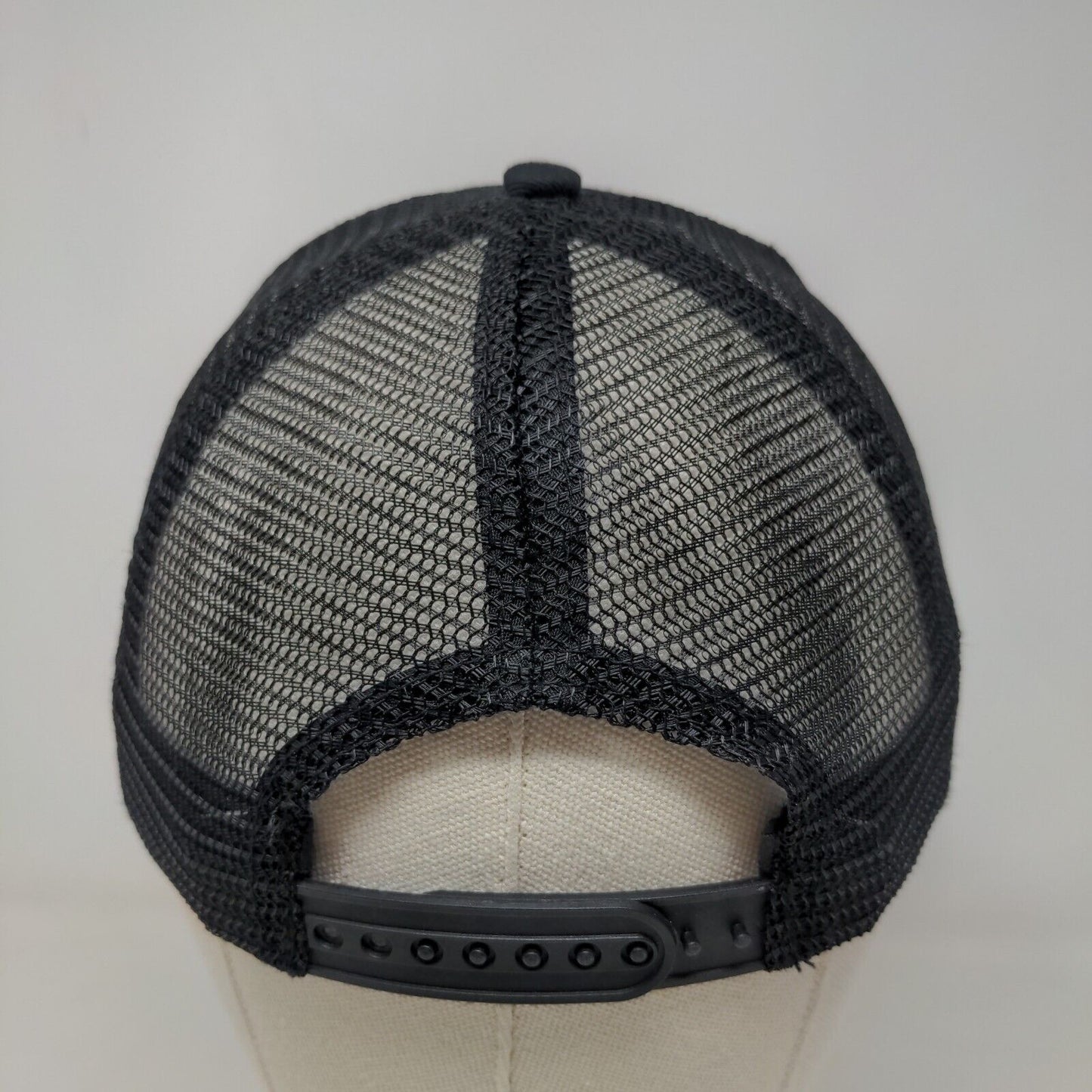 Holy Smoke Lakeside BBQ Men's Snapback Mesh Back Hat Black OSFA Embroidered