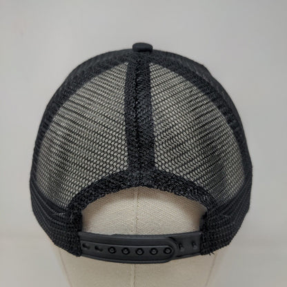 Holy Smoke Lakeside BBQ Men's Snapback Mesh Back Hat Black OSFA Embroidered