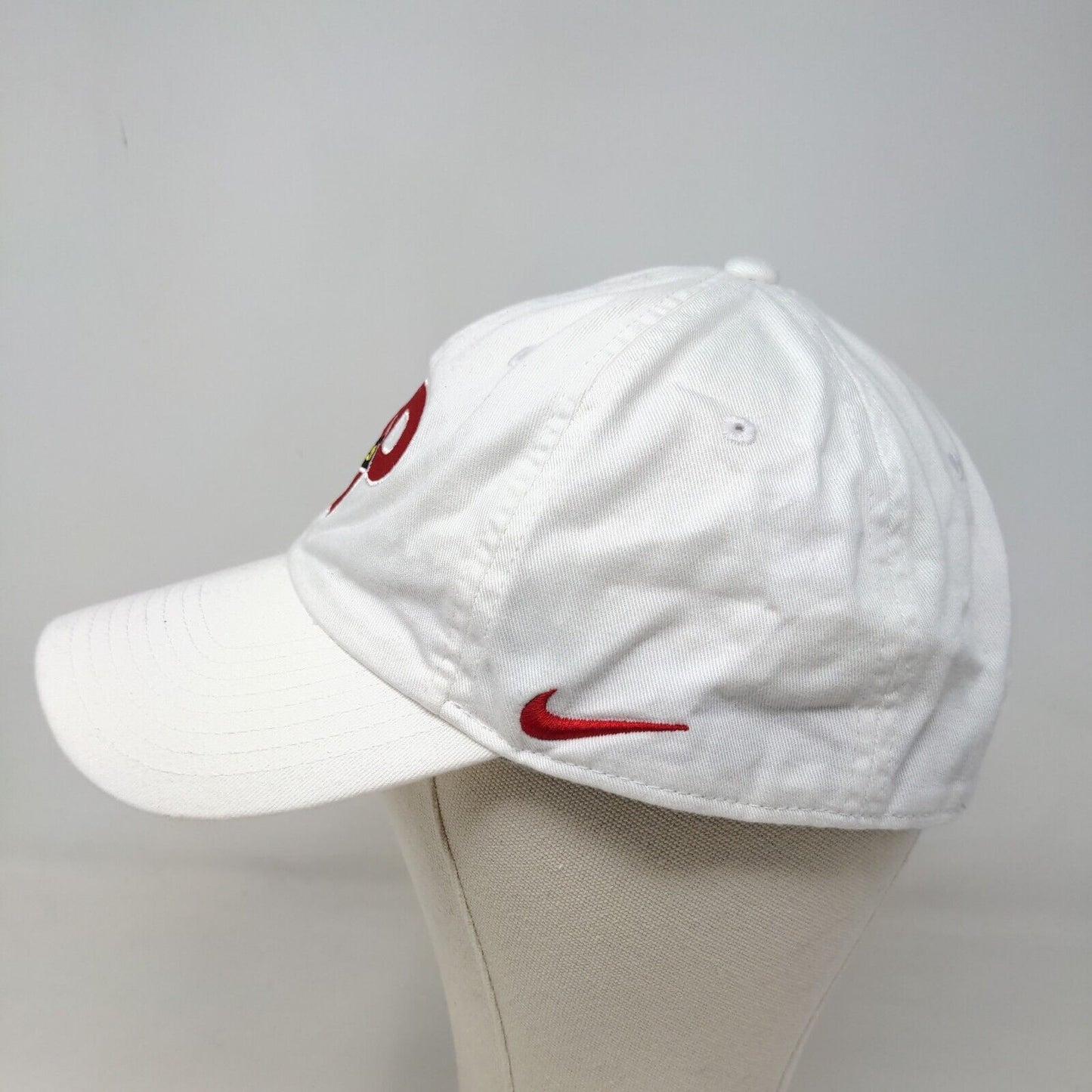 Nike Dri Fit Heritage86 Men's Slideback Hat White Size OSFM Embroidered Cardinal