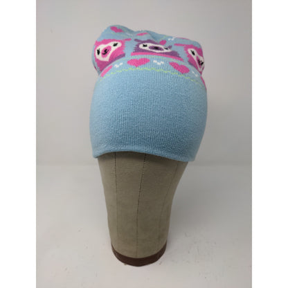 Loungefly Beanie Hat Blue Pink Purple Llamas Soft Patch Logo Pom Pom