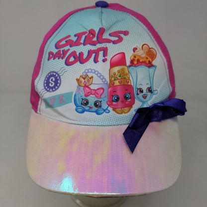 Shopkins Girl's Snapback Hat Pink Adjustable Cute Girl's Day Out Logo