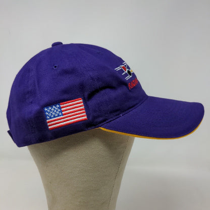 Racing for Kids Men's Strapback Hat Purple Yellow OSFA Embroidered Logo