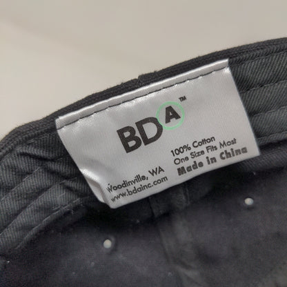 Mobil Delvac Slideback Hat OSFM Black Embroidered Spell Out Logo