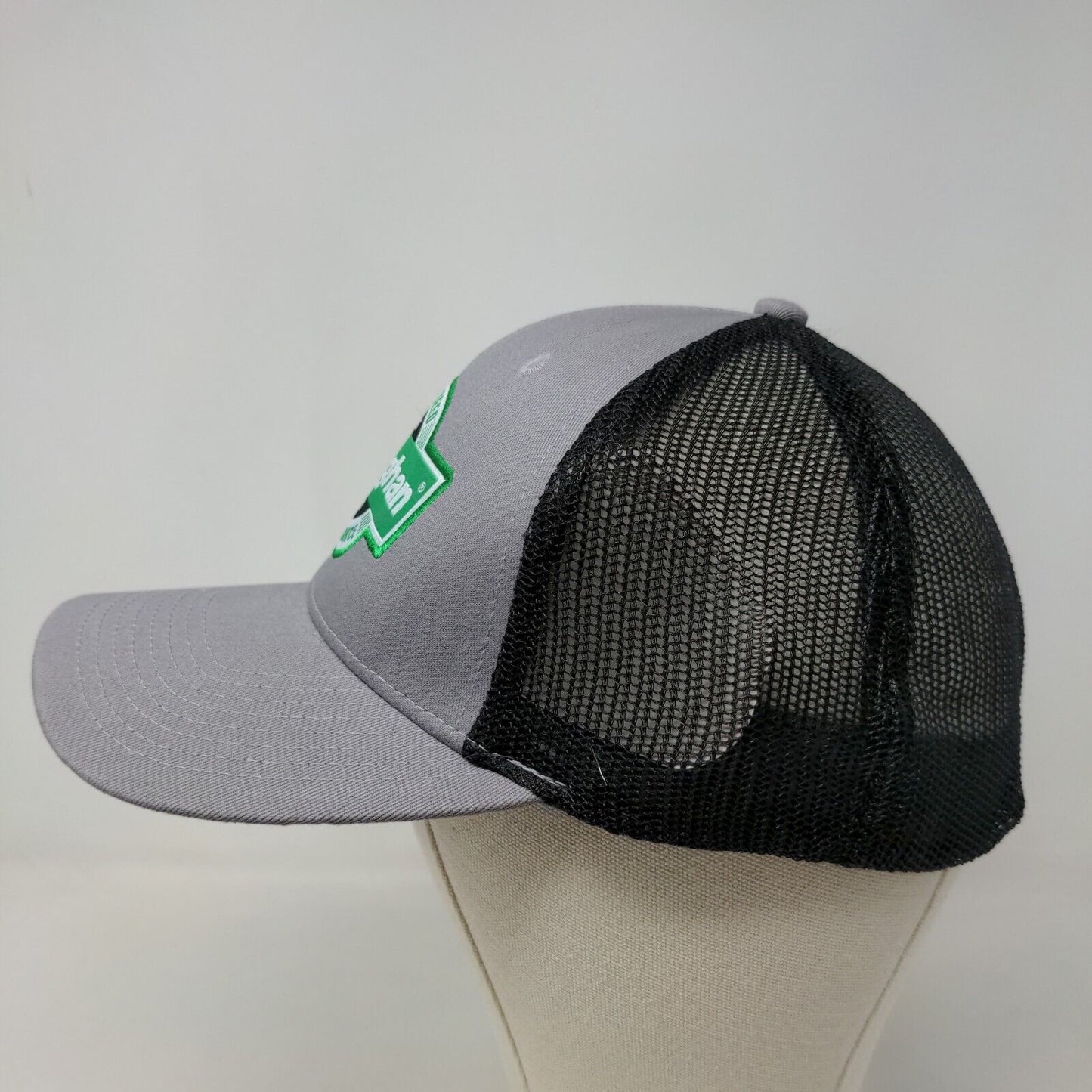 Vaughan Men's Fitted Hat Gray Size L/XL Embroidered Logo Cotton Blend