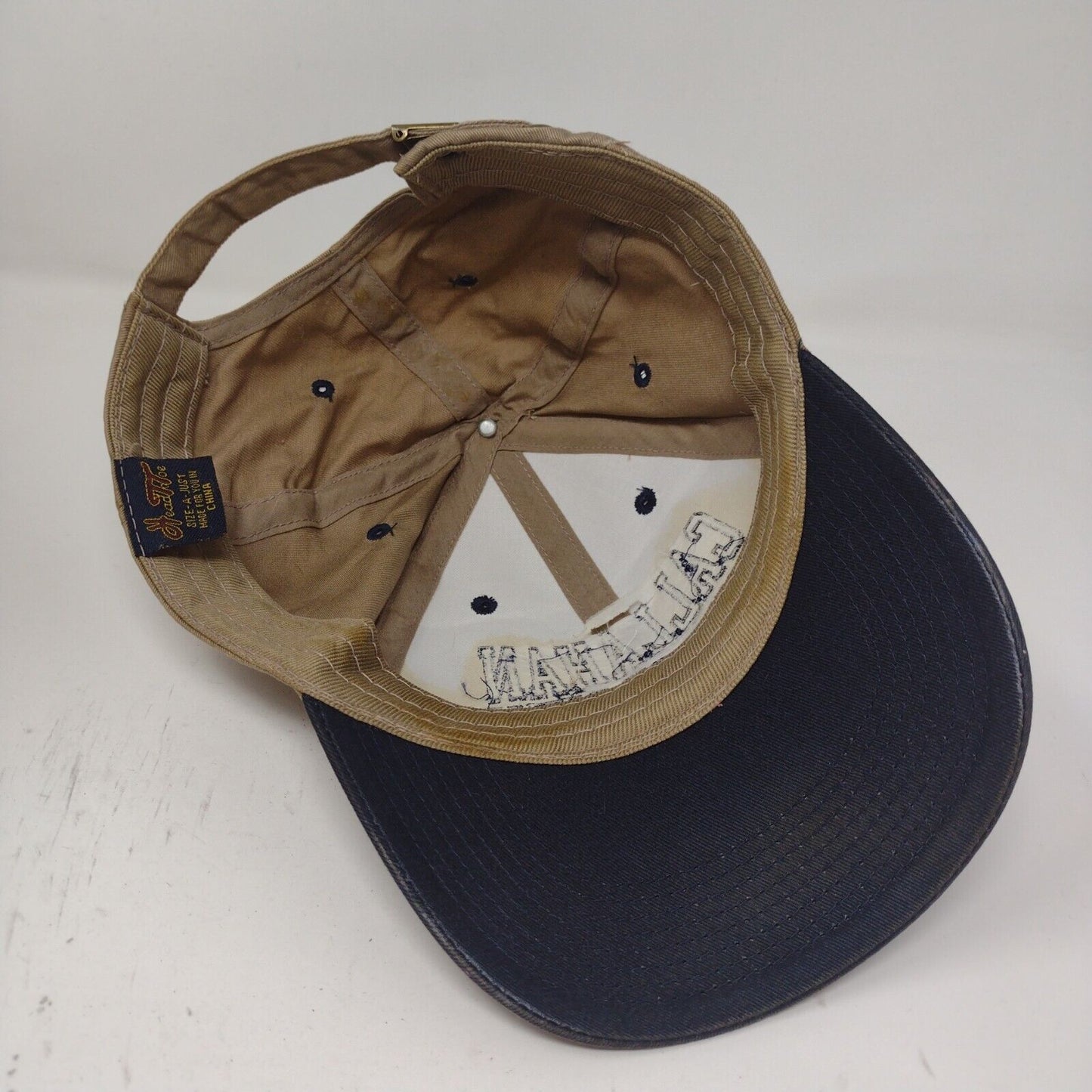 Head To Toe Men's Callahan University Slideback Hat Brown Size A Distressed