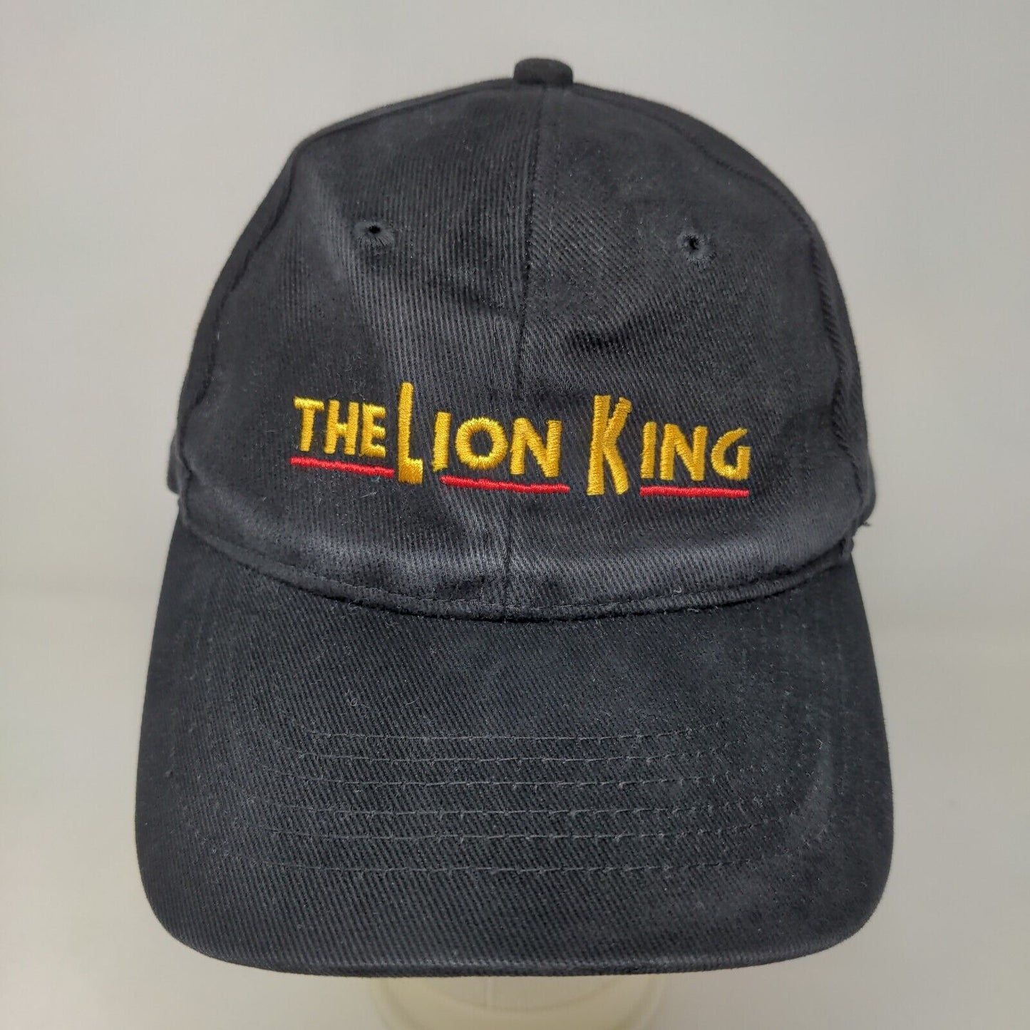 Lion King Broadway Men's Slideback Hat Black Adjustable Embroidered Logo VIP