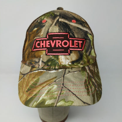 Chevrolet Womens Camo Meshback Strapback Hay Green OSFM Embroidered Logo