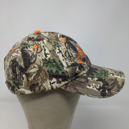 Otto Men's Strapback Hat Green Camo OSFM Panther Premium Embroidered Logo