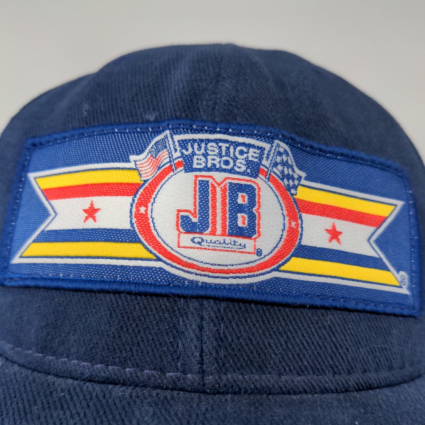 Justice Bros Snapback Hat Blue OSFA Embroidered Logo Made in USA