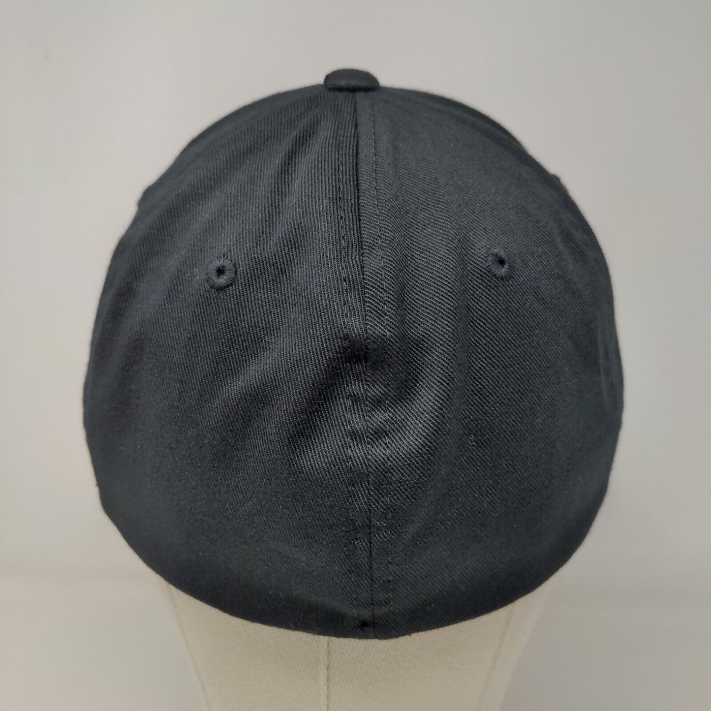 Quiksilver Men's Fitted Hat Black Size L/XL Embroidered Logo Poly Cotton Blend