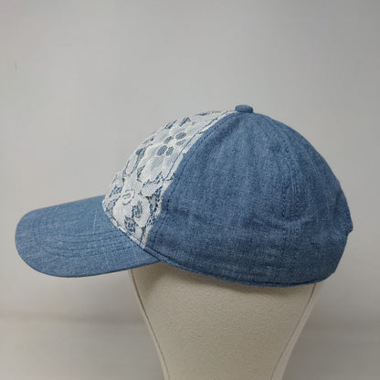 Unbranded Women's Snapback Denim Hat Blue Size OS Lacey Accent Paisley