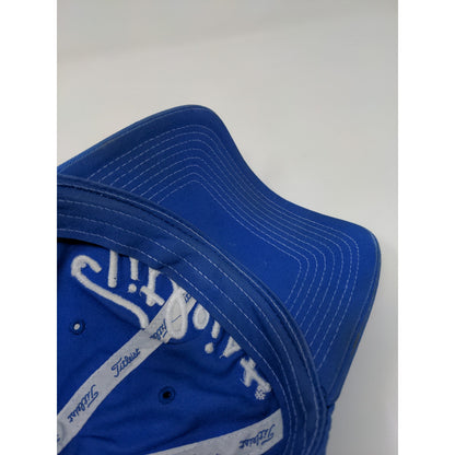 Titleist FJ Pro V1 Slideback Golf Hat Blue White Embroidered Spell Out Logo