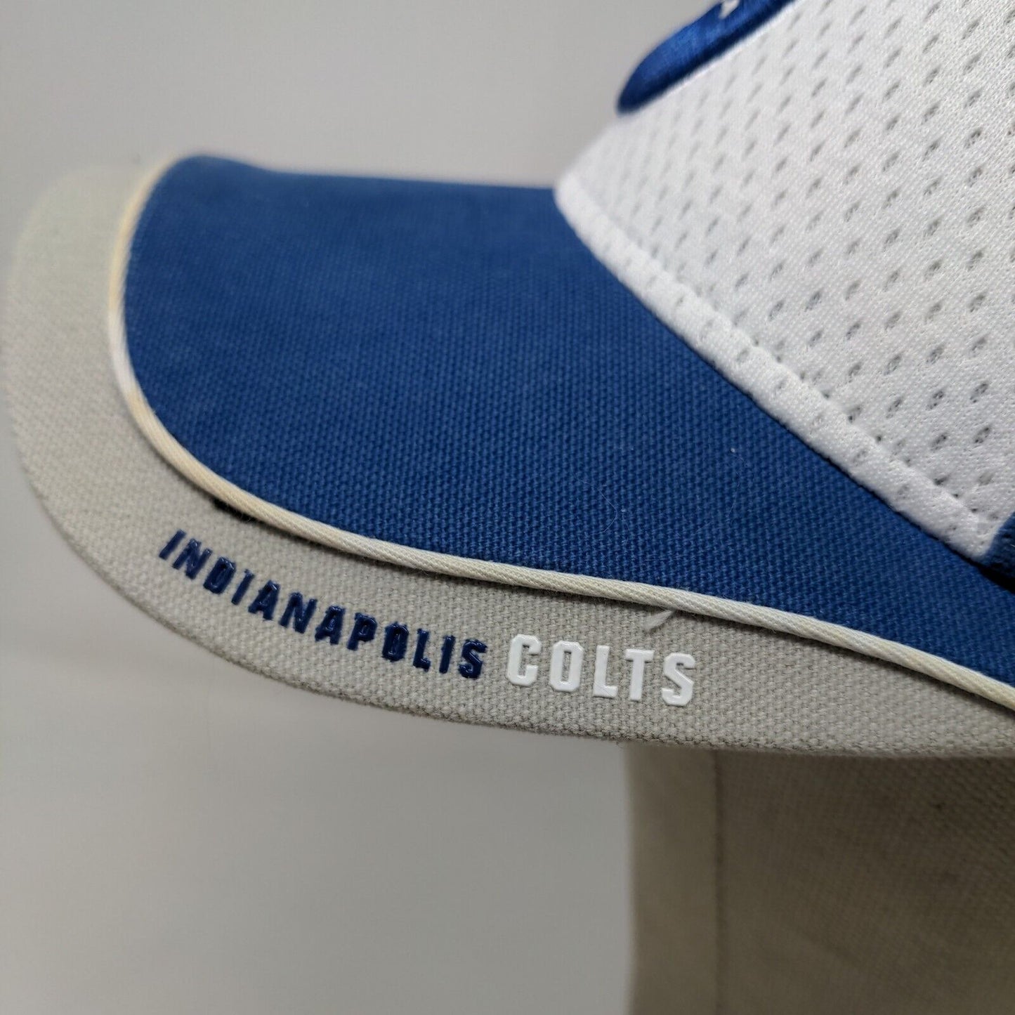 Reebok NFL Equipment Men's Strapback Hat Blue White Indianapolis Colts Logo