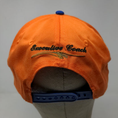 Unbranded Men's Snapback Hat Orange Adjustable Executive Beach Logo Embroidered