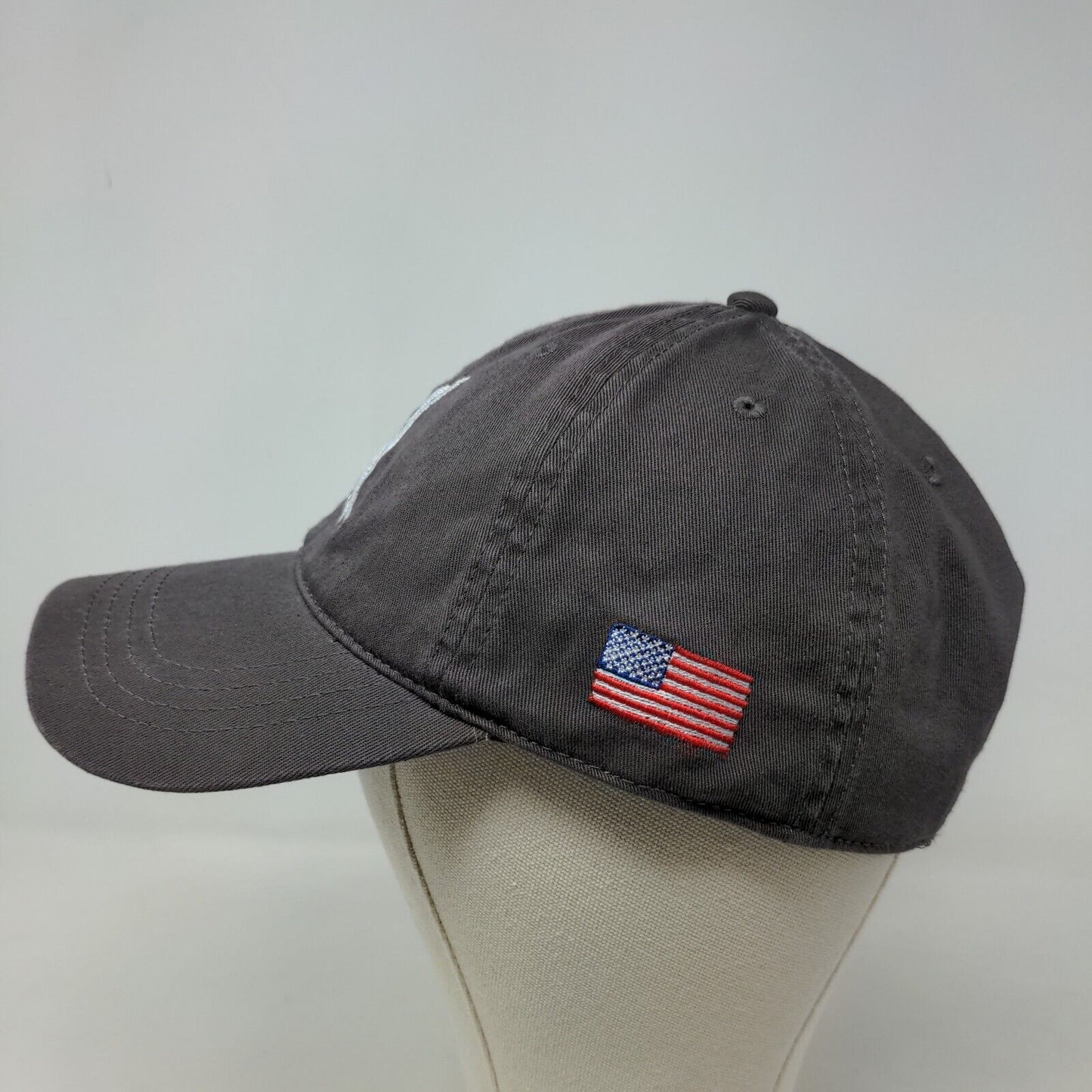 Cap America Men's Slideback Hat Gray Adjustable Embroidered Boston Eagle Logo