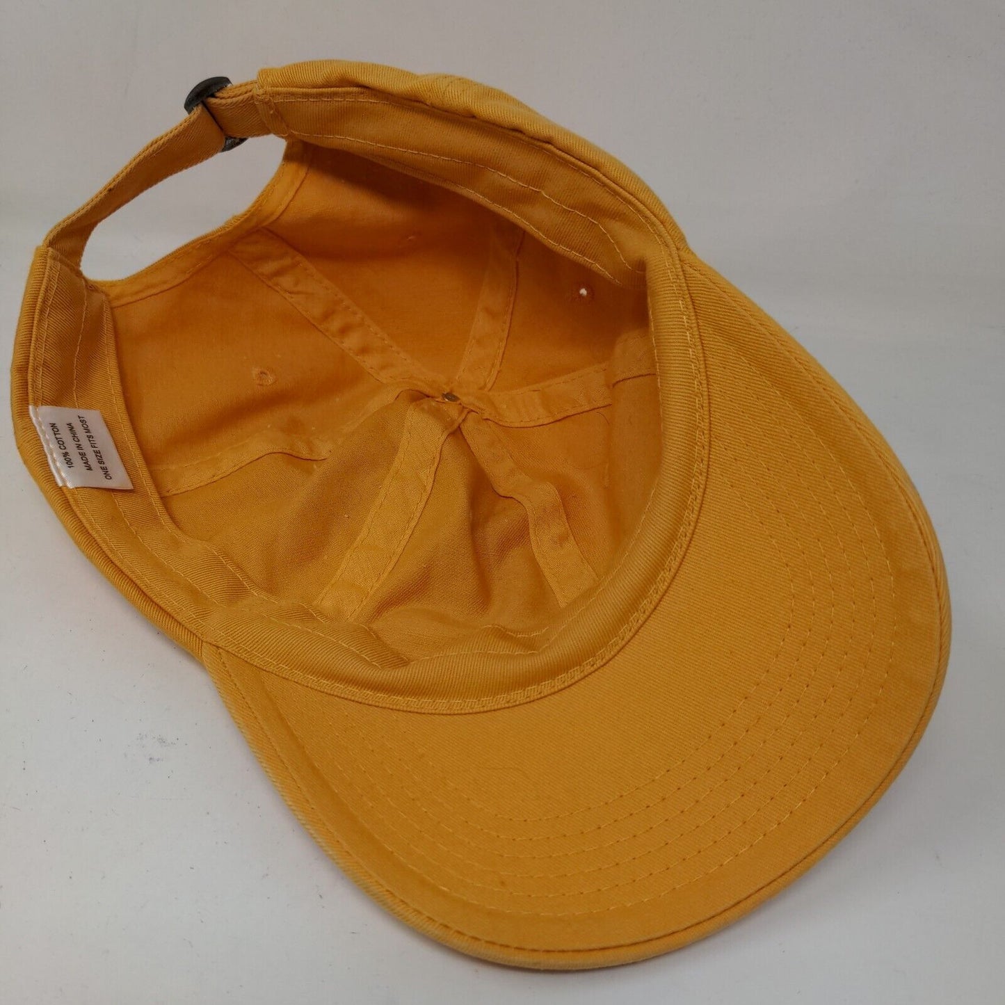 Unbranded Men's Slideback Hat Orange Size OSFM Blank Adjustable 100% Cotton