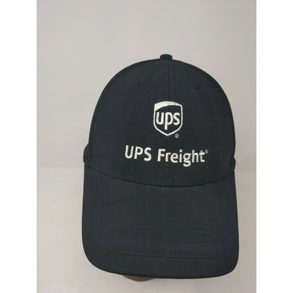 UPS Freight Strapback Hat Embroidered Logo Spell Out Black OSFM Adjustable