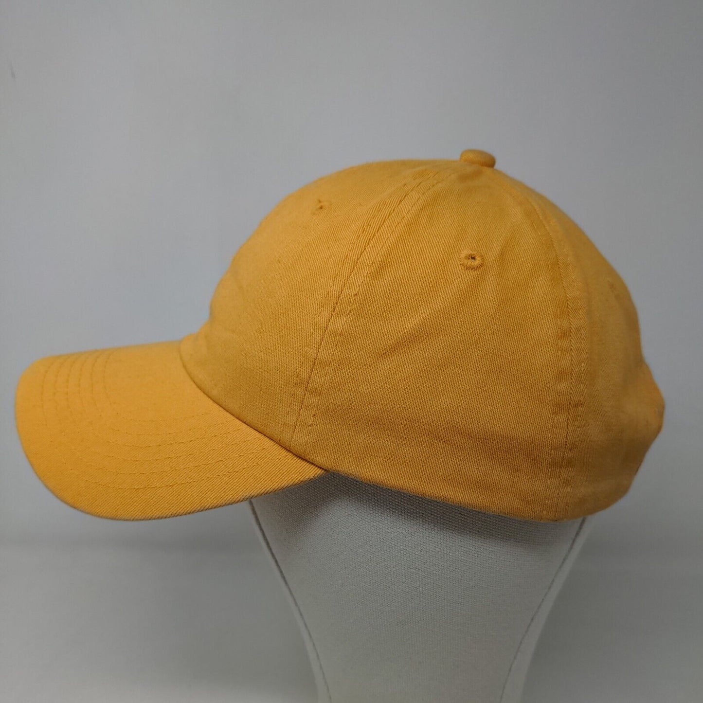 Unbranded Men's Slideback Hat Orange Size OSFM Blank Adjustable 100% Cotton