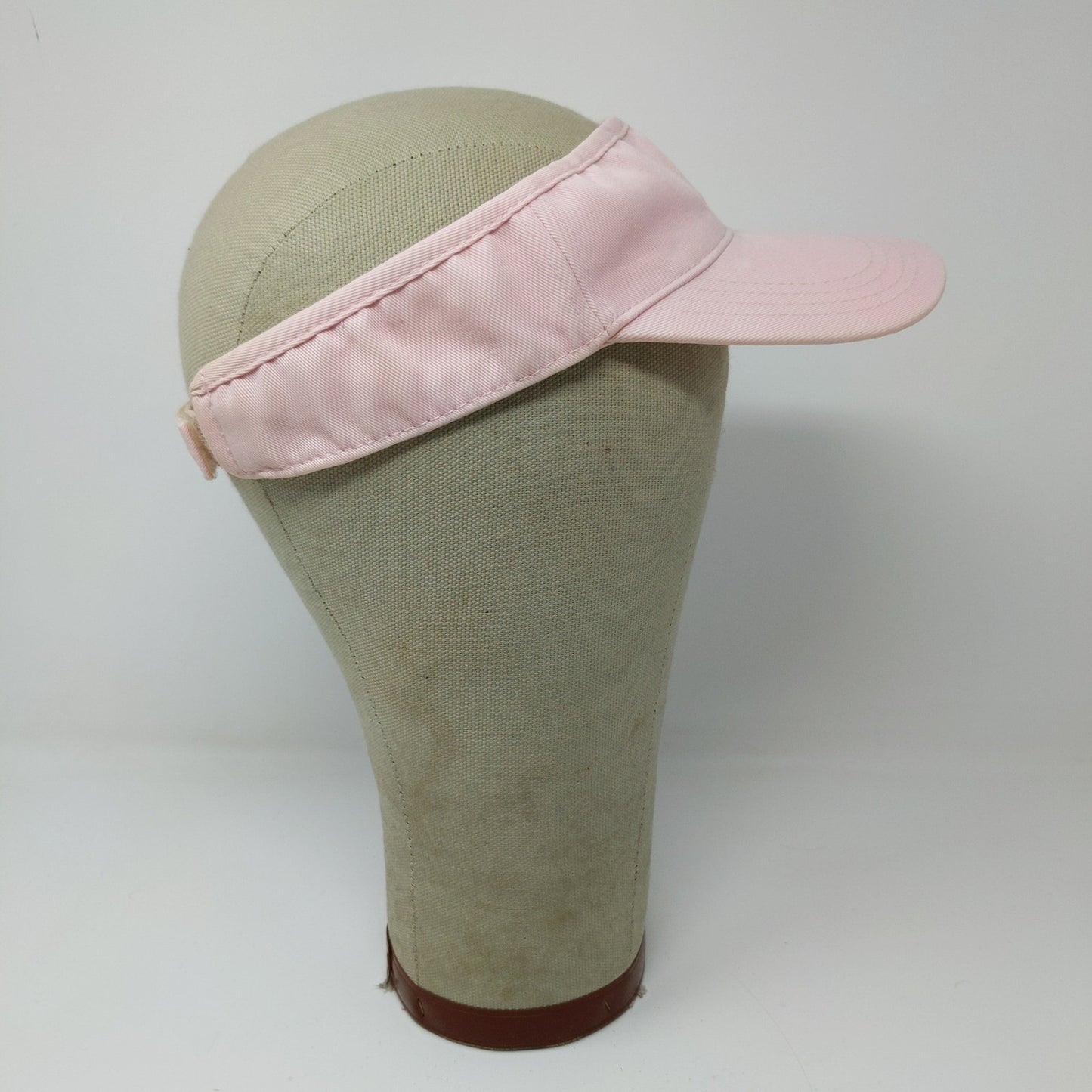 American Needle Strapback Sun Visor Hat Embroidered C Logo Pink