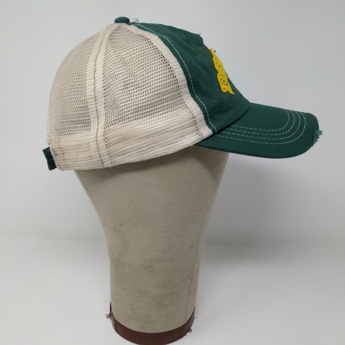 Dekalb Speed Mesh Back Strapback Hat Green Yellow OSFM Embroidered Logo