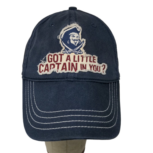 Captain Morgan Rum Mens Hat Blue OSFA Strapback Captain in You Embroidered Logo