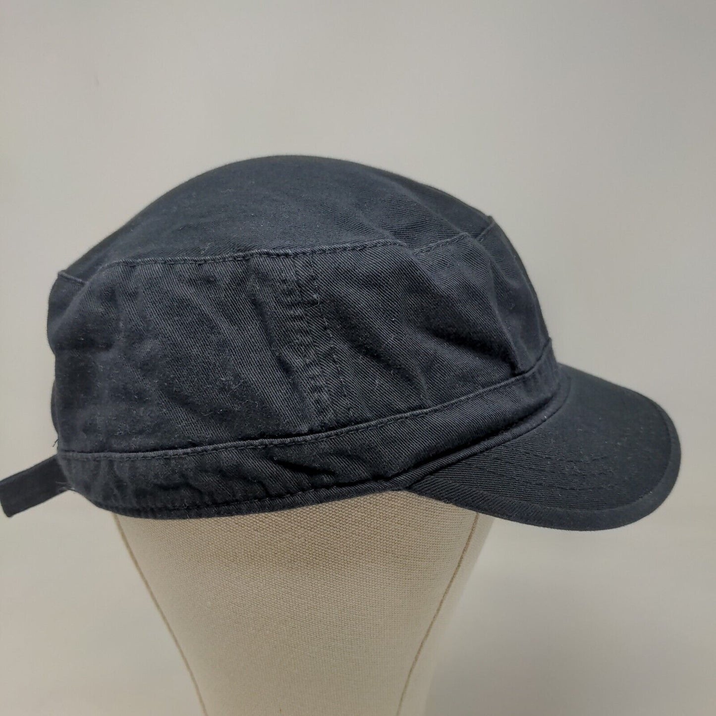 H&M Women's Slideback Cadet Cap Black Size M 58 Blank 100% Cotton