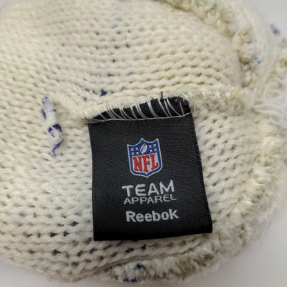 Reebok NFL Team Apparel Knit Beanie Hat Indianapolis Colts Blue Cream OSFA