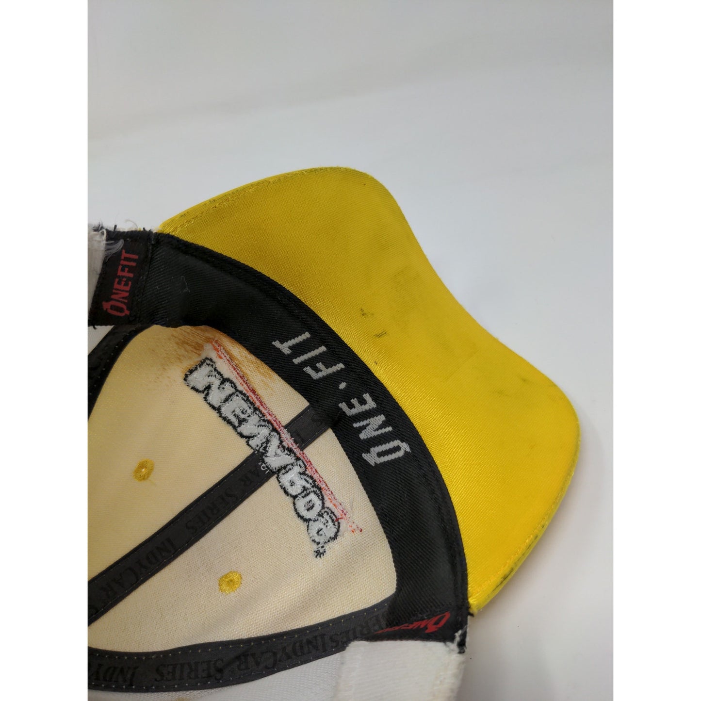 Menards Indy Car Series Vision Racing Hat #20 One Fit Yellow White Meshback