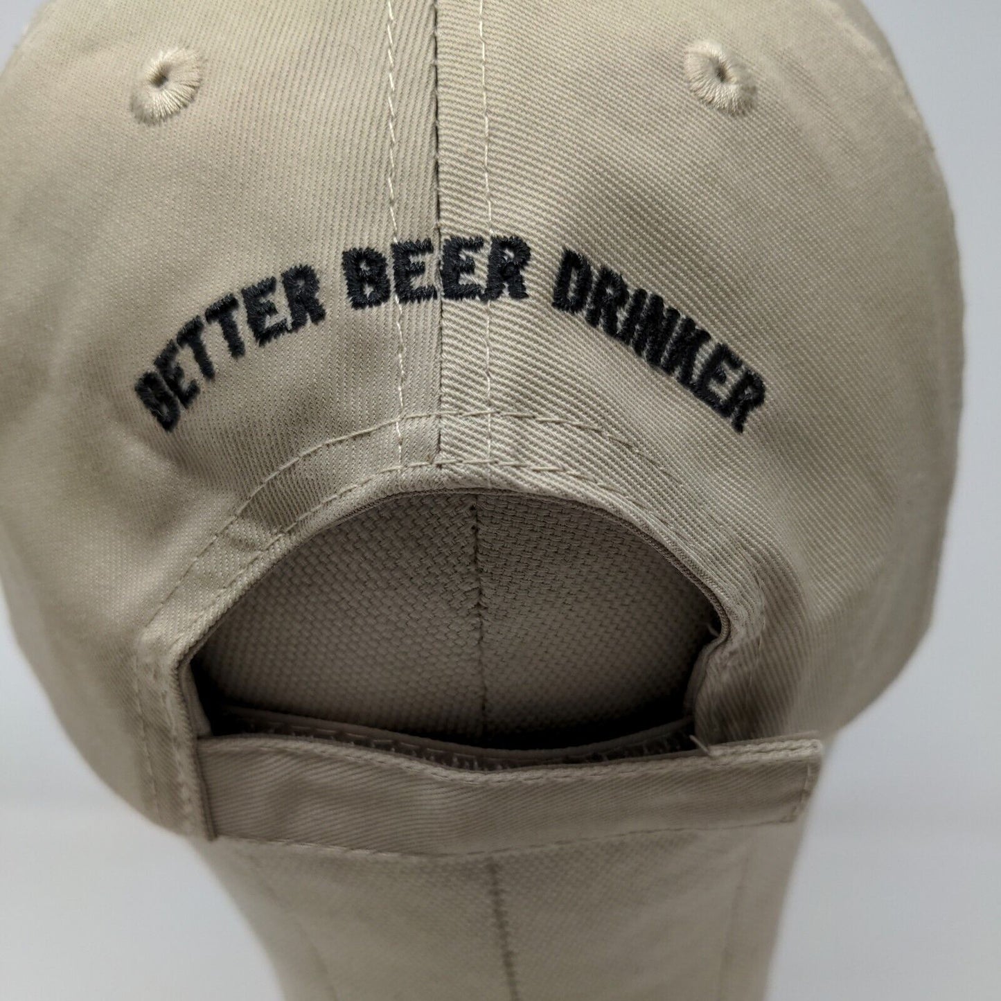 Rock Bottom Mug Club Men's Hat Tan Adjustable Embroidered Logo Slideback