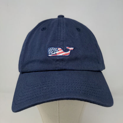 Vineyard Vines Men's Slideback Hat Blue Adjustable Embroidered Patriotic Whale