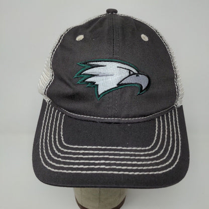 BSN Sports Team Work ZEF Eagle Bird Logo Gray White Strap Back Hat Cap One Size