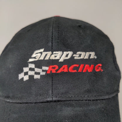 Snap On Racing Hit Wear Black Red Hat Cap Adjustable Embroidered 100 Cotton OSFA