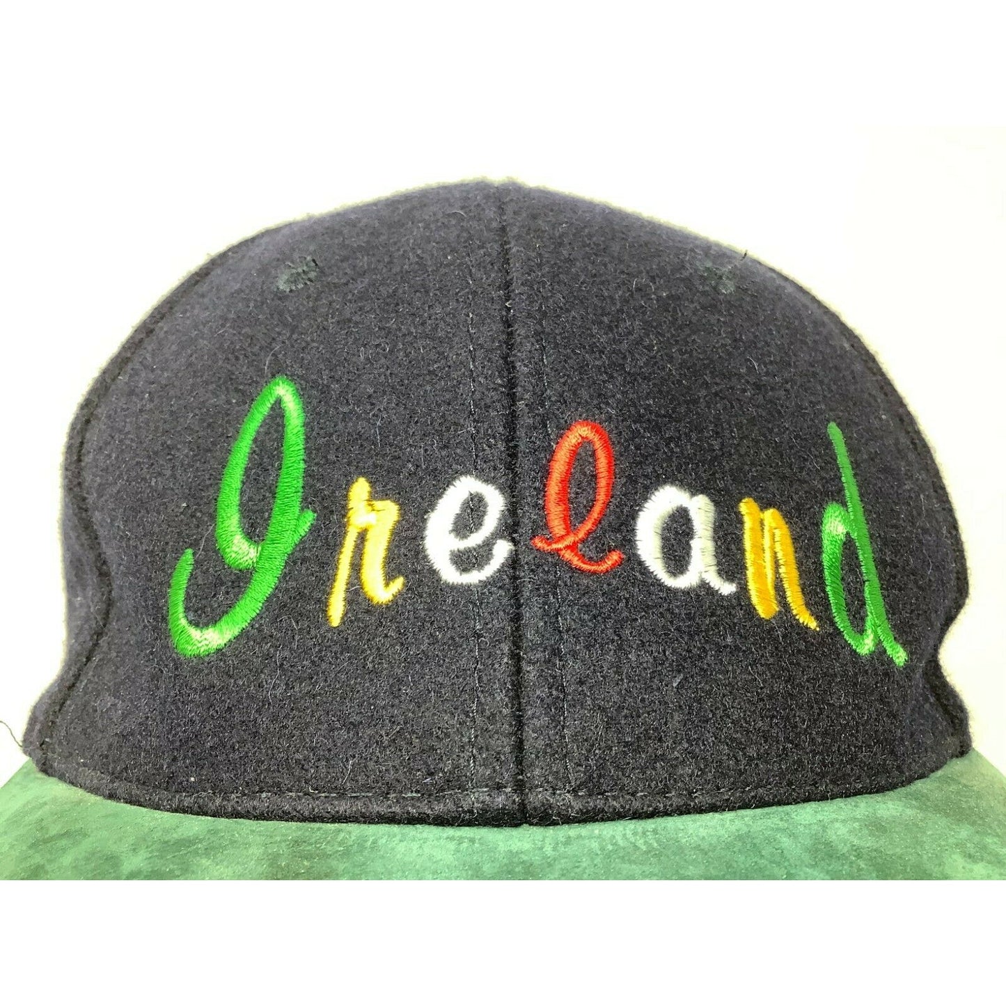Ireland Hat Slideback 65% Wool Size 57CM Adjustable Green Blue