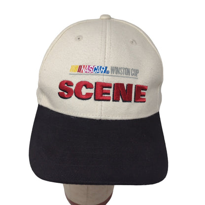 NASCAR Men's Winston Cup SCENE Slideback Hat Cream Adjustable Embroidered Logo