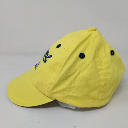 Mayoral Baby Hat Stretchy Yellow Size 14x25CM Embroidered Logo 100% Cotton