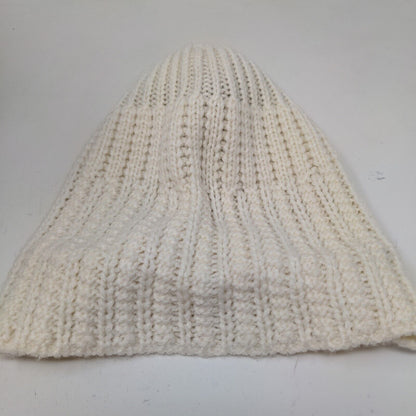 Banana Republic Women's Knit Beanie Hat Cream One Size Wool Alpaca Blend