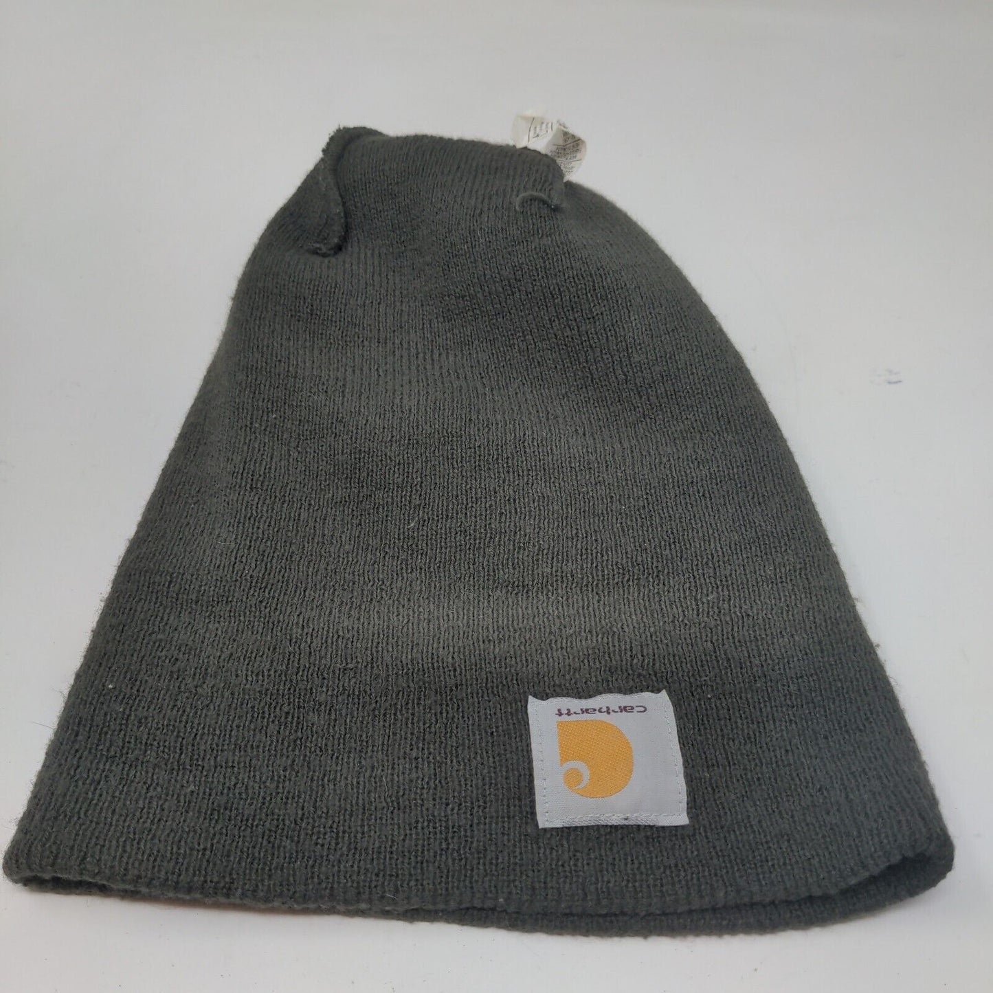 Carhartt Men's Knit Beanie Cap Hat Green Patch Logo Made in Canada A18