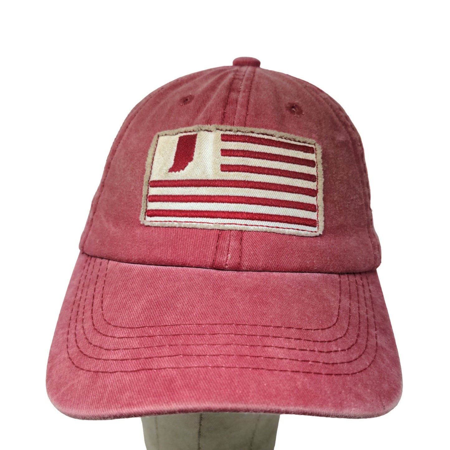 Home Free Men's Slideback Hat Red OSFM Indiana Flag Embroidered Logo