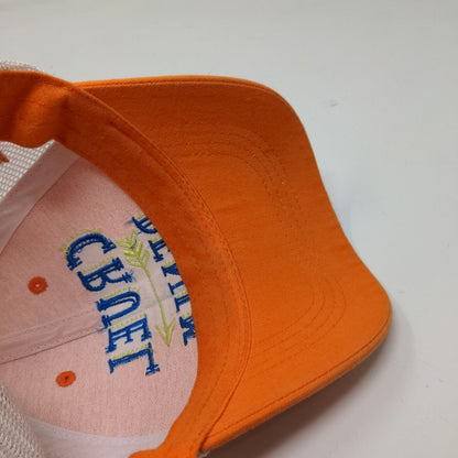 Cruel Denim Men's Strapback Mesh Back Hat Orange White Adjustable 2014