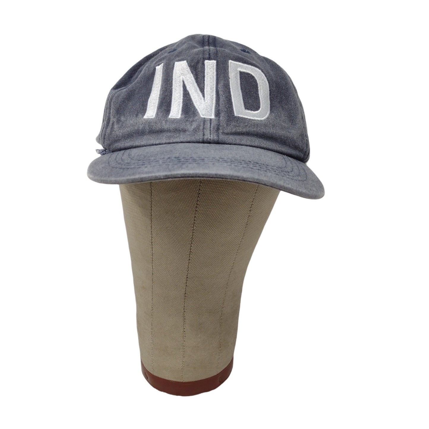 IND Strapback Hat OSFA Embroidered Logo Gray 100% Cotton Adjustable