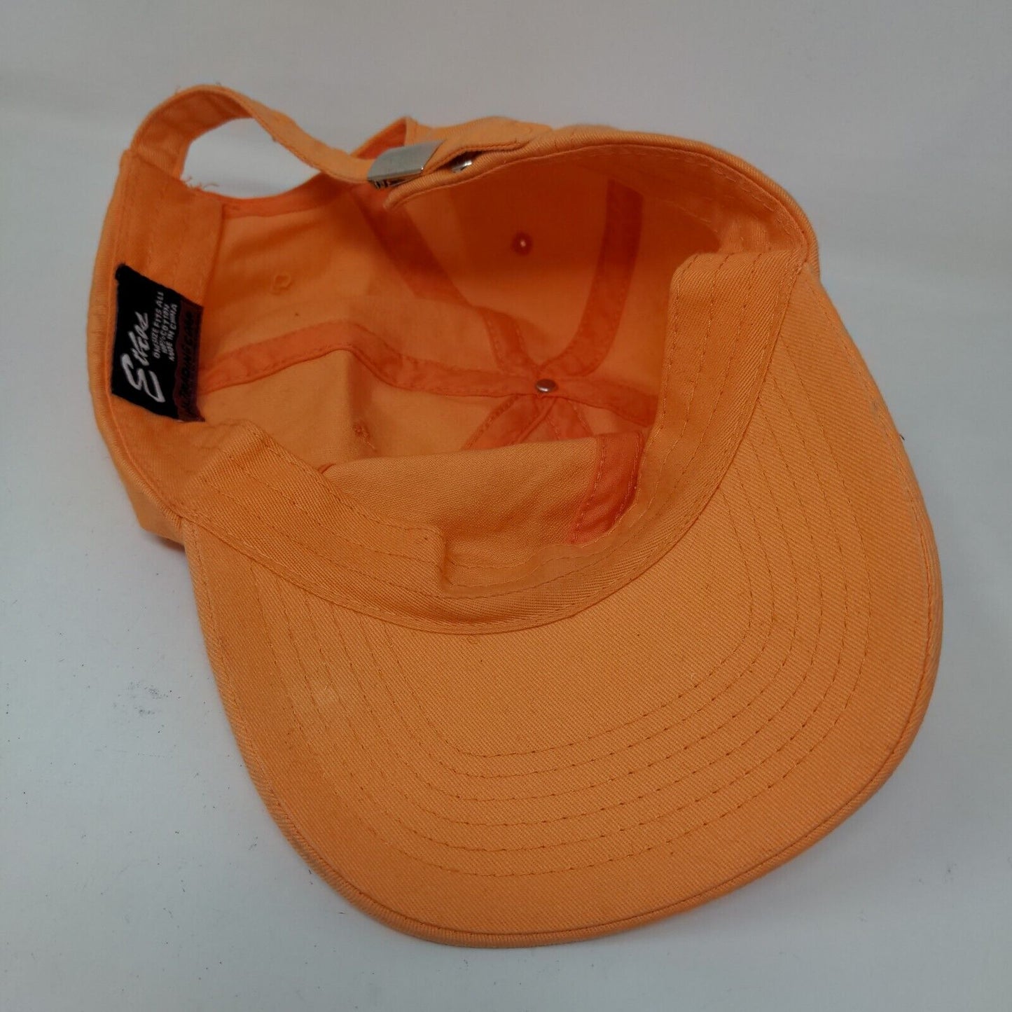 Etkos Men's Slideback Hat Orange Size OSFA Blank 100% Cotton