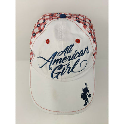 Disney Parks All American Girl Baseball Hat Minnie White Tieback Youth 54-57 CM