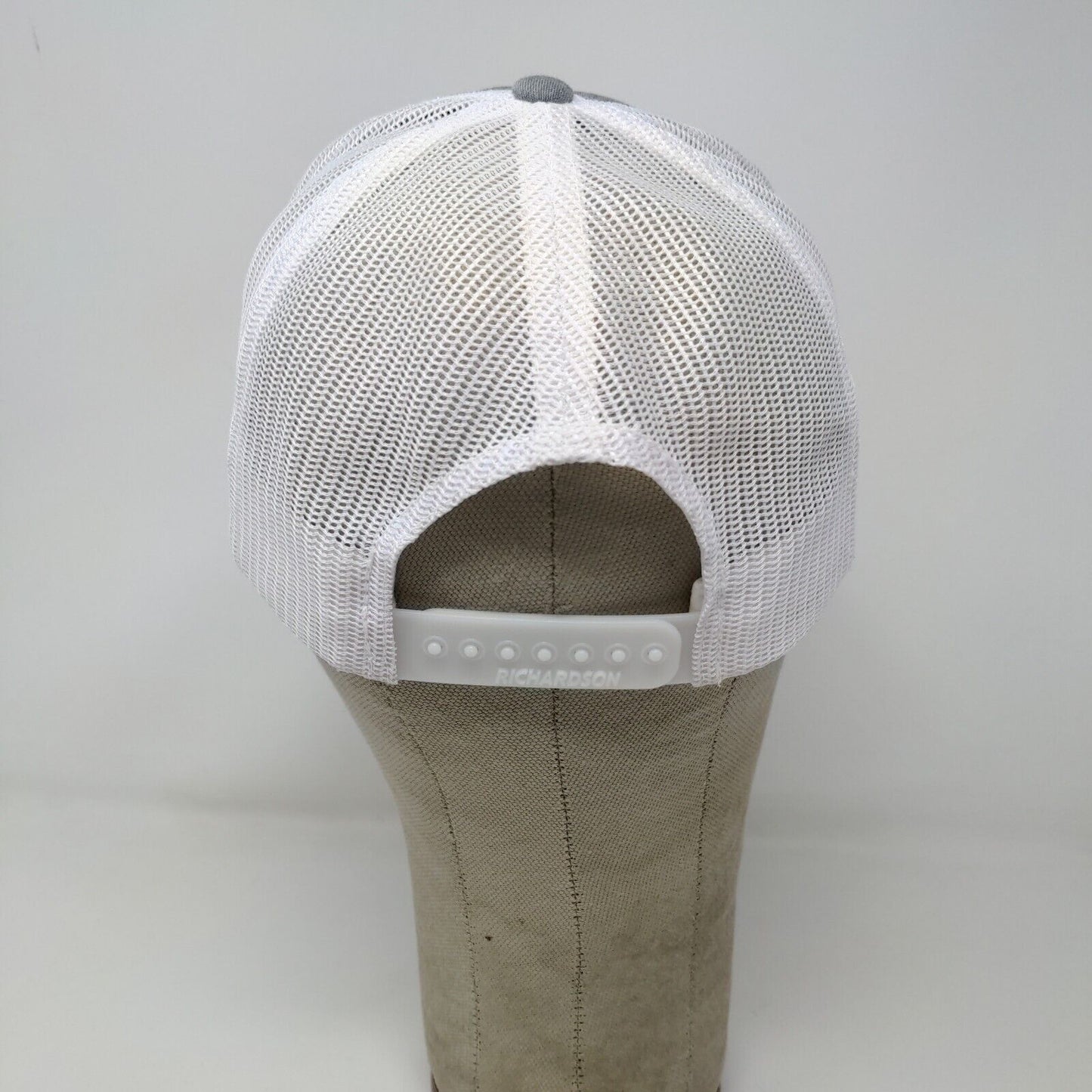 Richardson Mens Gnarlhorn Snapback Mesh Back Hat White Gray Adjustable
