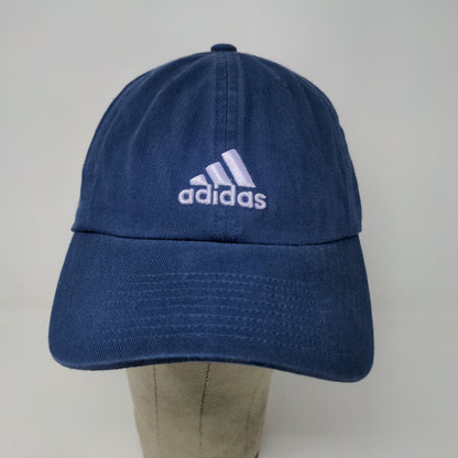 Adidas Men's Slideback Hat Blue White Embroidered Logo 100% Cotton