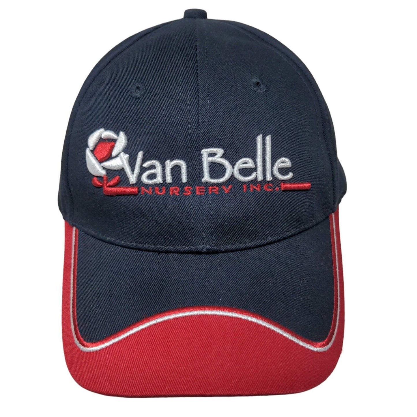 Van Belle Nursery Men's Slideback Hat Blue Adjustable Embroidered Logo