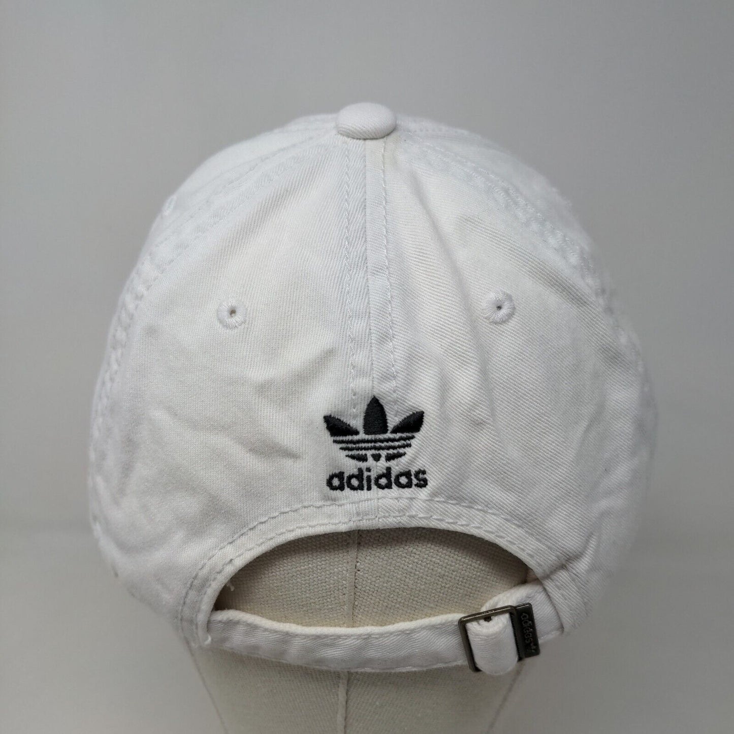 Adidas Men's Slideback Hat White OSFM Embroidered Trefoil Logo Cotton