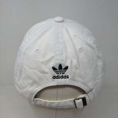 Adidas Men's Slideback Hat White OSFM Embroidered Trefoil Logo Cotton