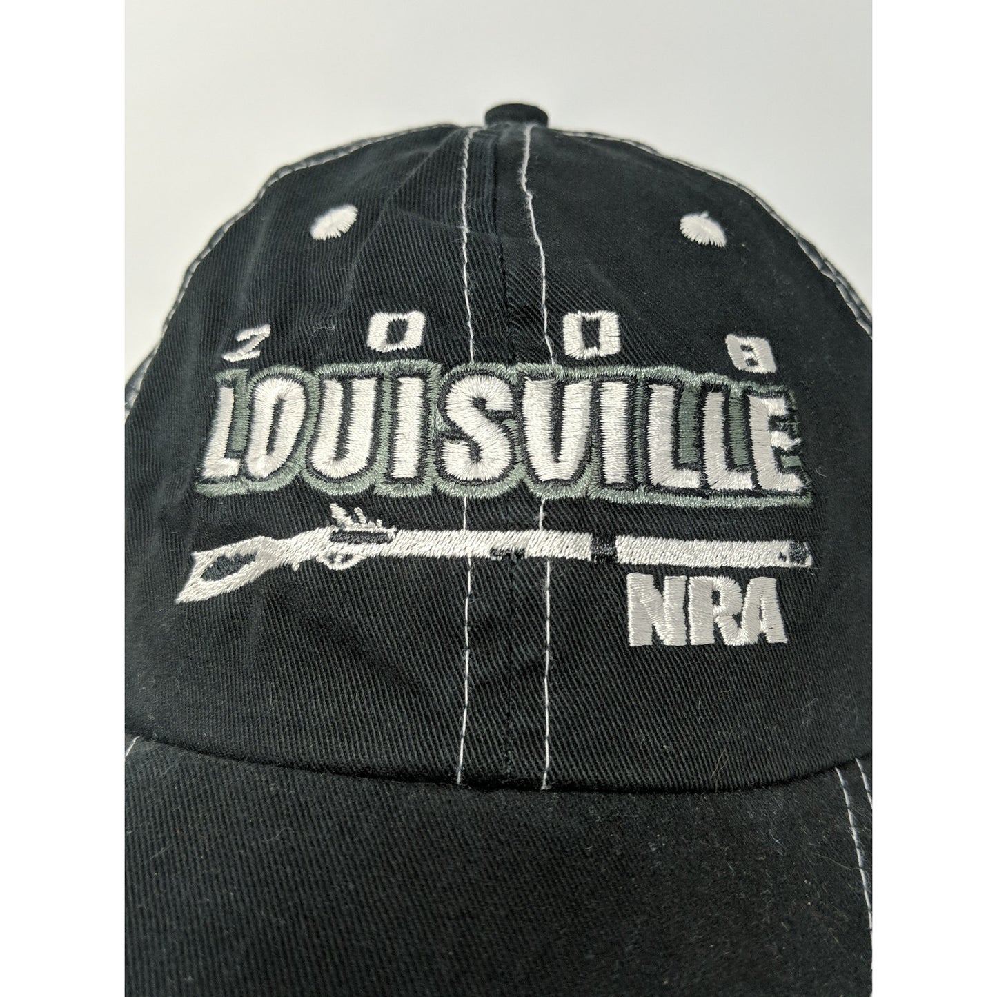 Mens Louisville NRA 2008 138th Annual Meeting Slideback Hat Black Embroidered