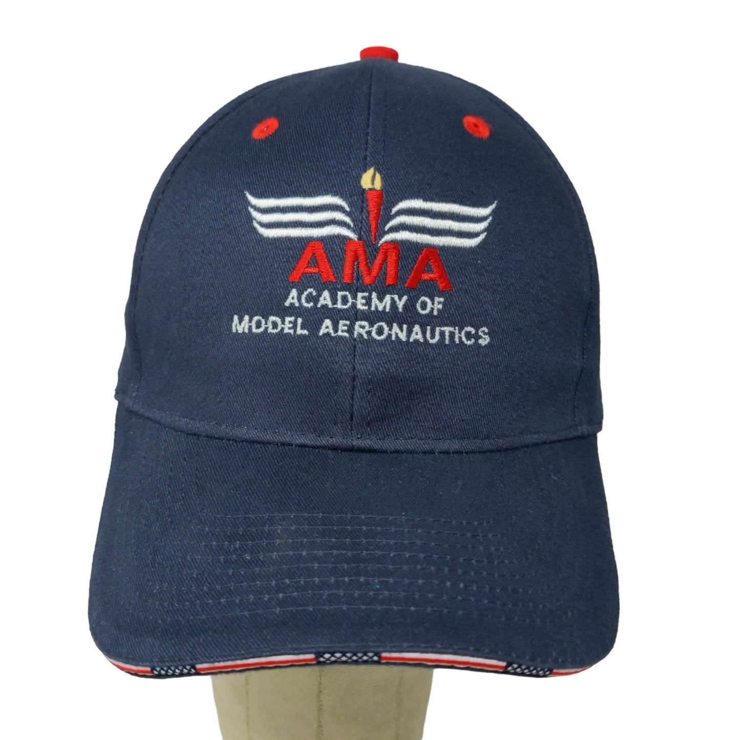 Adams Men's Academy of Model Aeronautics Strapback Hat Blue Embroidered Logo