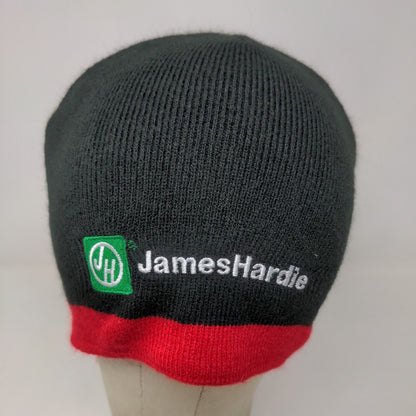 James Hardie Men's Knit Beanie Hat Cap Black Embroidered Logo